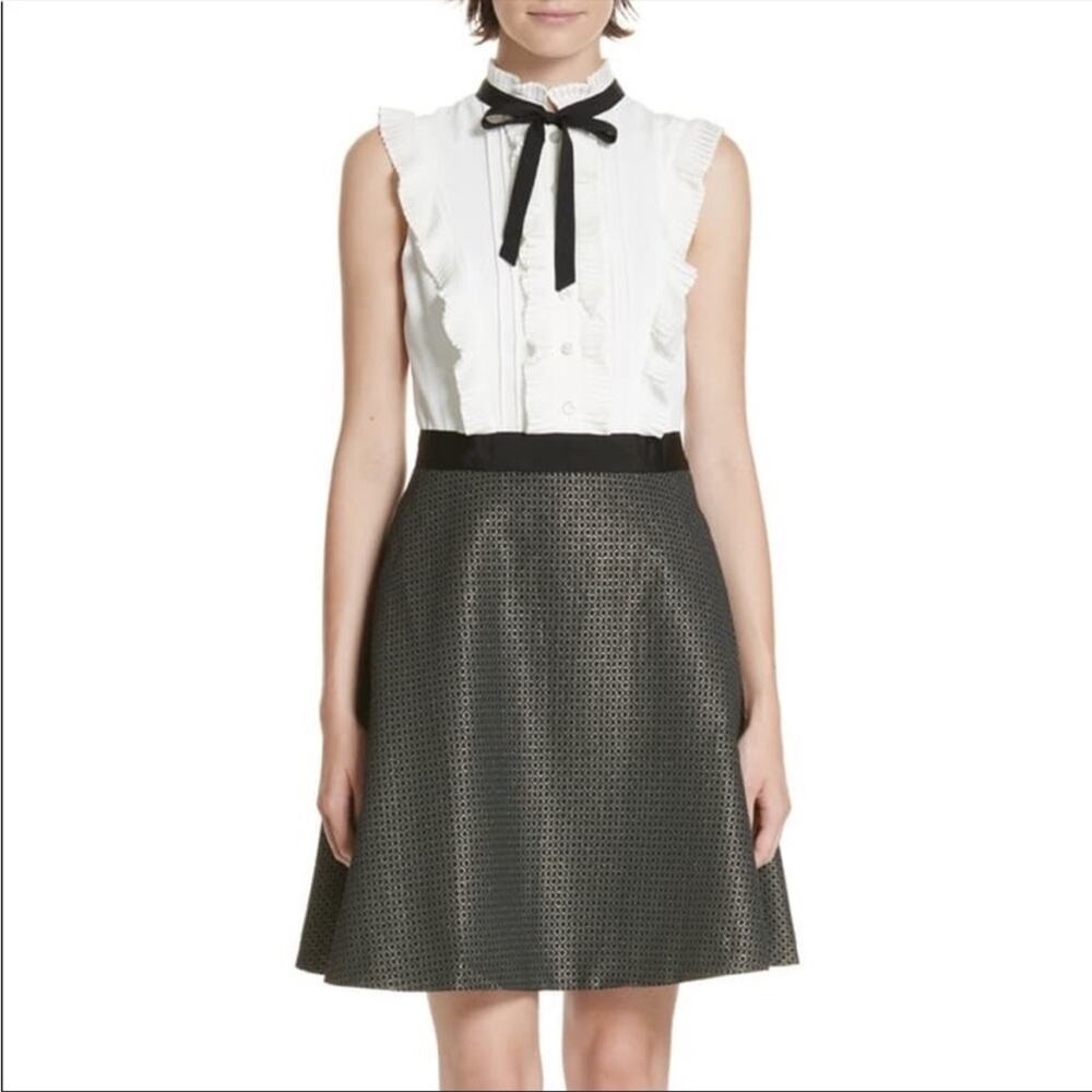 NWT Ted Baker Karoll dress Ruffle and Bow mixed media